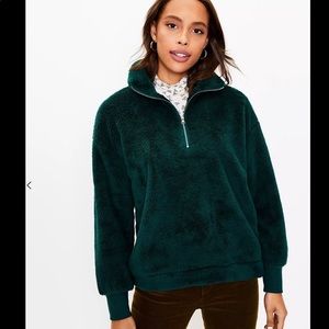 Petite Loft Sherpa Pullover